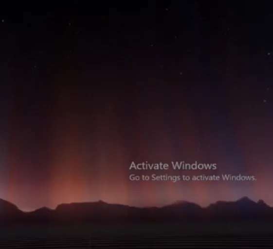 Windows Activation overlay